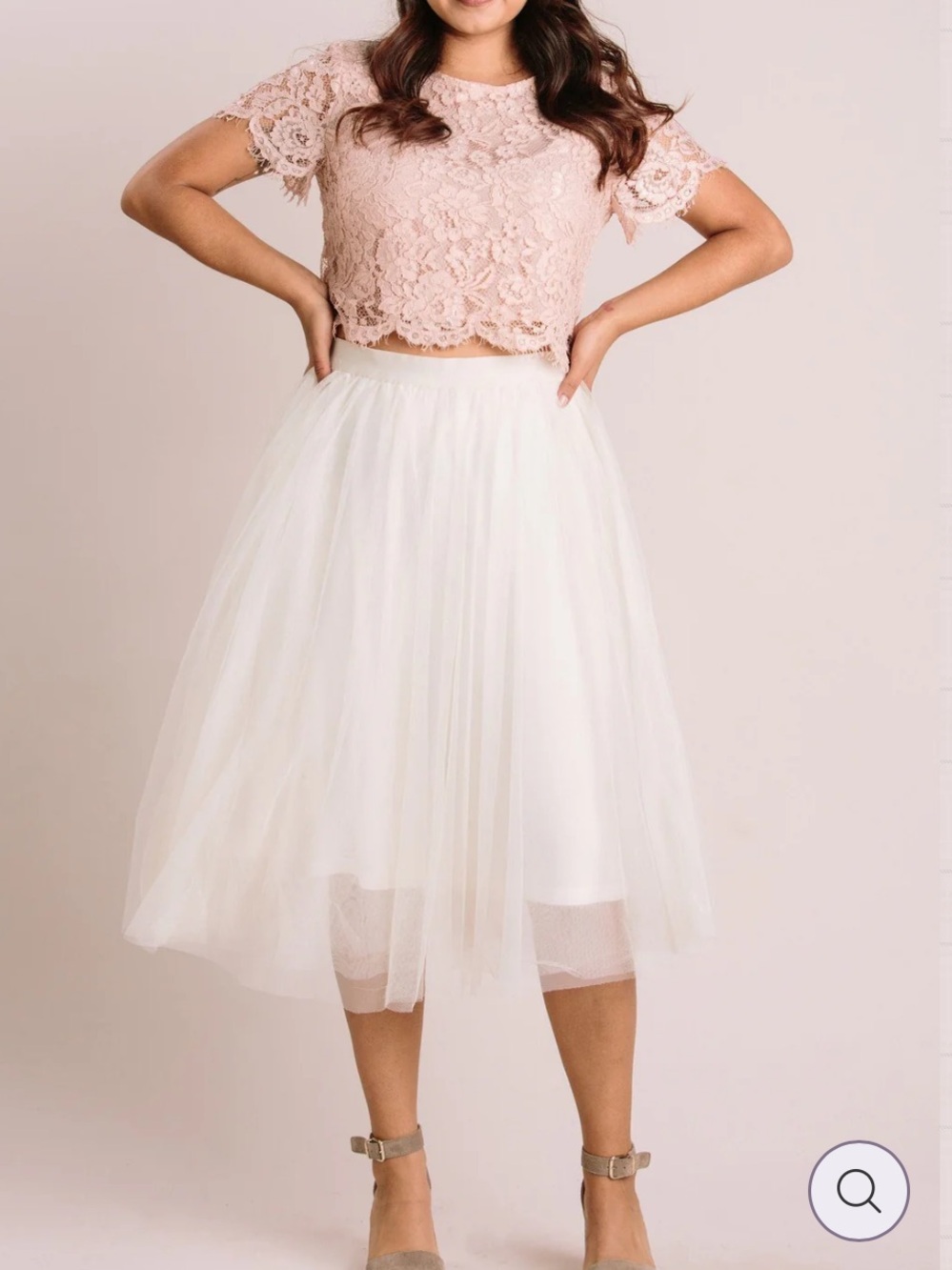 NWT Eloise Tulle Midi Skirt in White